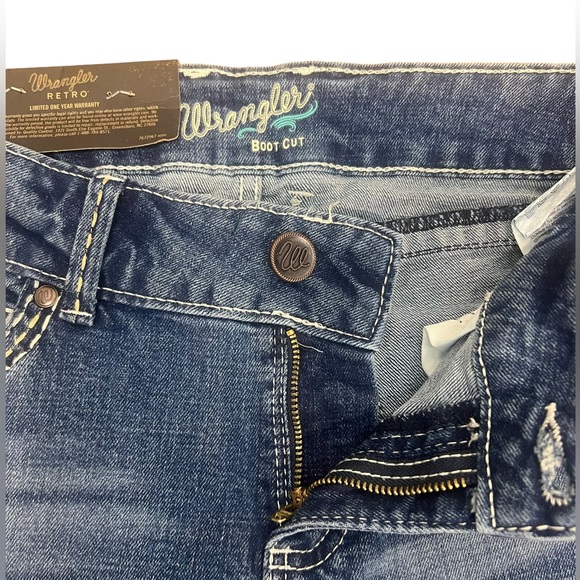 Wrangler Retro Sadie Low-Rise Boot Cut Jeans 28/5x36 - Picture 4 of 6